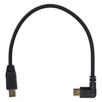Mini USB Type C מתאם OTG פונקציה כבל 90 מעלות USB 3.1 Type C זכר ל-Mini USB זכר ממיר