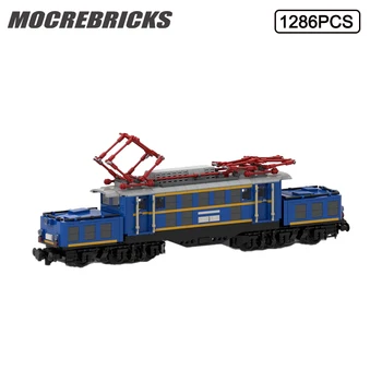 MOC הרכבת בעיר סדרת ÖBB Baureihe 1020 אבני הבניין מודל DIY לבנים חינוכיים לילדים, צעצועים חג המולד מתנת