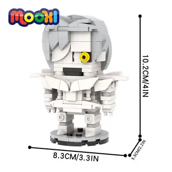 MOOXI אנימה מוות קריקטורה Rem אבני בניין לבנים דמות מודל חינוכי לילד צעצוע לילדים מתנות נאספו חלקים MOC7009