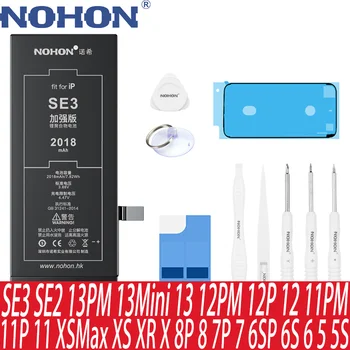 NOHON סוללה עבור iPhone SE3 2018mAh SE 3 2 8 6 6 + 7 5 5 13 12 מיני פרו מקס 11 XS מקס XS XR-X iPhone8 iPhone13 Bateria