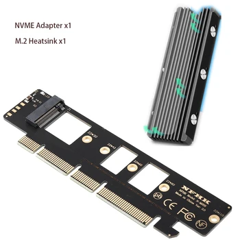 NVME מתאם M2 NVME SSD כדי PCIe 4.0 כרטיס מתאם עבור PC כרטיס קול Pci Express M. 2 מתאם עם צלעות קירור אלומיניום