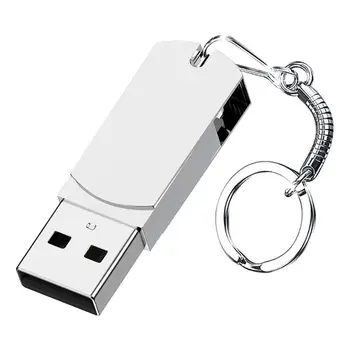 OTG Flash Drive 64GB מהירות גבוהה USB 3.0 למחשב נייד טלפון USB מתכת מיני כונן עט סיבובי כונן הבזק מסוג USB מחזיק מפתחות
