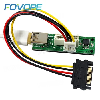 PCI-E הרחבה PCI-E X1 ל-X1 קמה כבל USB 3.0 SATA כוח לעבוד על לוח האם PCIE x1 חריץ Bitcoin כורה Antminer כרייה