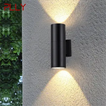 PLLY חיצוני LED מנורת קיר עגול סופר מבריק עמיד למים פטיו פמוטים יצירתי דקורטיביים על מרפסת הגן וילה