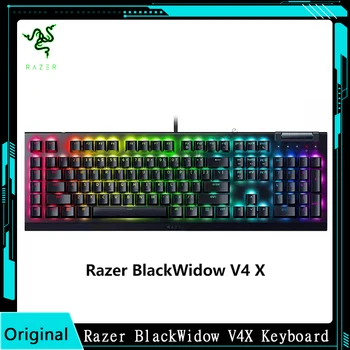 Razer אלמנה שחורה V4 X Mechanical Gaming Keyboard 6 ייעודי מאקרו מקשי פונקציה רולר ומשני מדיה מפתחות