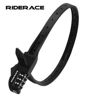 RIDERACE 3 ספרות הסיסמה לקשור מנעול רב תכליתי אופניים קורקינט חשמלי אופנוע Portable Anti-theft אופניים קסדה מנעול שחור