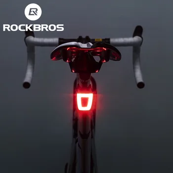 Rockbros הסיטוניים אור אופניים עמיד למים קסדה פנס אחורי פנס LED נטענת USB בטיחות לילה רכיבה על אופניים אור אחורי TT30
