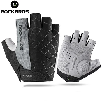 Rockbros סיטוני כפפות חצי אצבע Shockproof לנשימה MTB אופני הרים כפפות רכיבה על אופניים S109