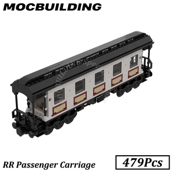RR נוסע בכרכרה מודל הרכבת הרכבת אביזרים MOC אבני בניין לבנים צעצועים הבנייה מתנה לילדים