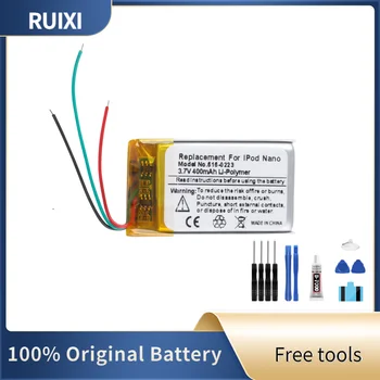 RUIXI מקורי סוללה עבור ipod Nano1 1st Gen דור MP3 ליתיום-פולימר נטענת ננו 1 616-0223 616-0224+כלים חינם