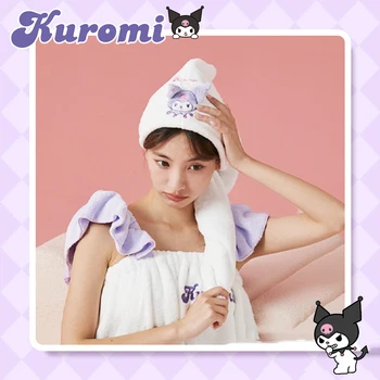 Sanrio Kuormi שיער יבש כובע Kawaii קריקטורה אנימה בנות חמודות שיער ספיגת מים וייבוש מהיר כובע מעובה מקלחת כובע צעצוע מתנות