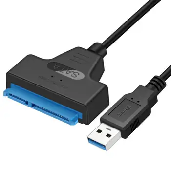 SATA to USB 3.0 / 2.0 כבל עד 6 Gbps עבור 2.5 אינץ ' חיצוני דיסק קשיח SSD SATA 3 22 פינים מתאם USB 3.0 ל-Sata III כבל