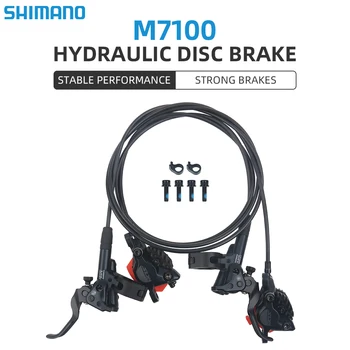 Shimano DEORE שש M7100 בלם אופני הרים הידראולי דיסק בלם הרוטור RT76/66 160/180MM MTB BR BL M7100 שמאלה & אחורי ח 