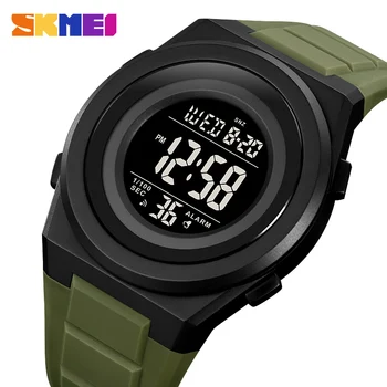 SKMEI 2080 אופנה דיגיטלי Mens שעון הצבאי אור הספירה לאחור גברים שעון ספורט עמיד למים לוח שנה שעון רלו Masculino