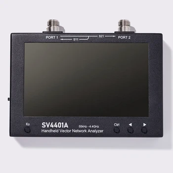 SV4401A 7 אינץ LCD מגע 50KHz~4.4 GHz וקטור Network Analyzer HF VHF UHF אנטנה מנתח שדרוג של NanoVNA VNA FCC לסה 