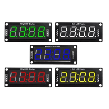 TM1637 תצוגת LED מודול 4 ספרות מחוון הזמן צינור 7 קטע שעון מודול 0.56 אינץ דיגיטלי LED מודול אדום כחול ירוק צהוב