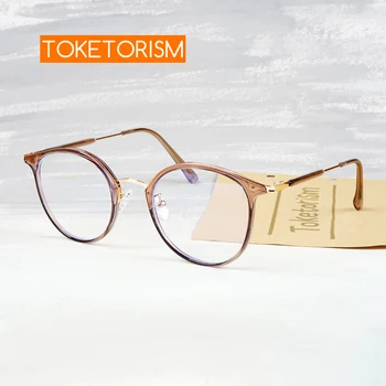 Toketorism אופנה גמישה TR90 המחשב משקפי שמש לנשים אופטי משקפיים מרשם גברים 5728
