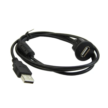 USB 2.0 כבל מאריך כבל זכר נקבה לוח הר מוגן הארכת כבל USB כבל חשמל רכב לוח המחוונים.