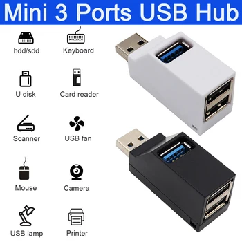 USB 3.0 HUB מתאם ממיר מיני ספליטר Extender תיבה 3 יציאות מהירות גבוהה עבור המחשב הנייד U דיסק קורא כרטיסי עגינה רכזות USB