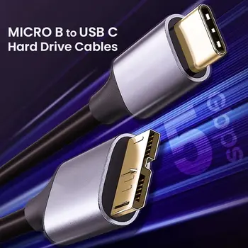USB C מיקרו ב 'כבל הכונן הקשיח כבלים קלוע USB 3.0 סוג C זכר מיקרו ב' זכר את כבל ה-MacBook Toshiba Canvio