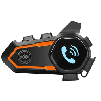 V11 קסדת אופנוע אוזניות Bluetooth נייד חכם עמיד למים אלחוטית ביטול רעש אינטרקום אוזניות עמיד