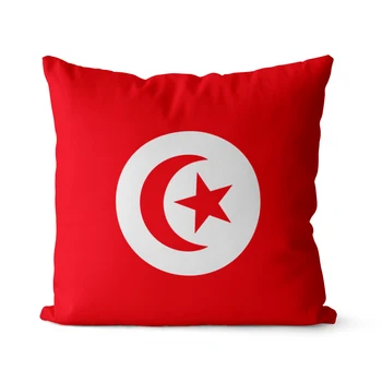 WUZIDREAM דקורטיבי כרית כיסוי תוניסיה דגל כרית כיסוי קישוט מקרה כרית דקורטיביים בכריות בדויה