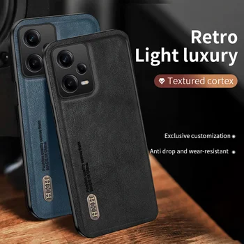Xiaomi Redmi הערה 12 Pro Plus 5G Чехол Для הכיסוי האחורי העור מרגיש Shockproof מגנטי הטלפון עור PU רך Fundas