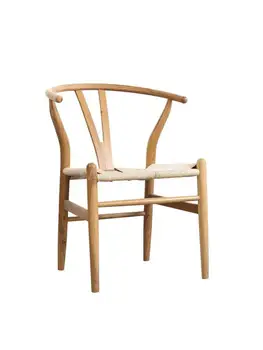 Y הכיסא נורדי האלון אוכל עץ מלא על כיסא יפני יומן פשוט המודרני מעגל כיסא כורסה בבית הכיסא