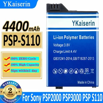 YKaiserin 4400mAh PSP-S110 סוללה עבור Sony PSP2000 PSP3000 PSP S110 Gamepad עבור פלייסטיישן נייד בקר סוללות
