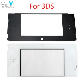 YuXi שחור לבן הפלסטיק העליון העליון מסך מסגרת כיסוי עדשת מגן מסך LCD מחליף 3DS אביזרים