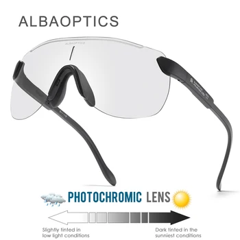 א-Albaoptics מותג Photochromic גברים של משקפי שמש ספורט TR90 ביצועים משקפי שמש מקוטב נשים חיצונית UV400 משקפי אלבה