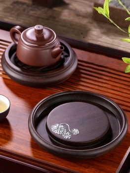 אבוני עץ מלא חשיש נושא קונג פו תה שולחן משק הבית יבש תה לוח קומקום בידוד משטח הסלון ערכת תה קישוט