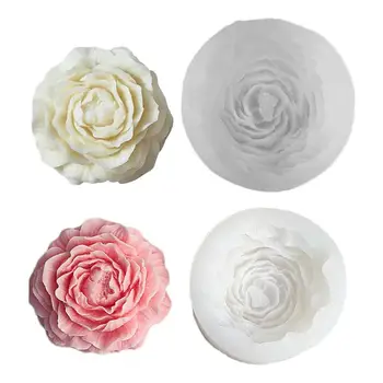 אדמונית, פרח סיליקון נר עובש שימושים מרובים בקלות Unmold השולחן עיצוב אמהות מתנות ליום פרח שרף תבניות עוגיות עיצוב