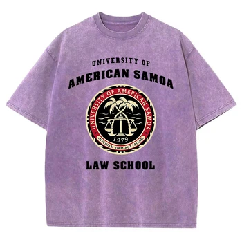 אוניברסיטת סמואה האמריקנית משפטים חולצות גברים כותנה מנופחים Loose חולצת טריקו רחוב אופנה בגדי הקיץ איש מקסימום