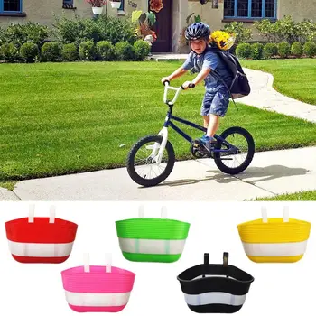 אופניים סל קיבולת גדולה בהיר צבע חזק עומס נושאות חלקה קצה התקנה קלה הילדים קטנוע אופניים הכידון הקדמי S