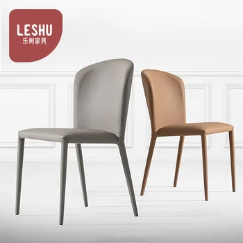 איטלקי מינימליסטי שולחן אוכל, כיסא בבית פשוט המודרנית אור יוקרה האוכל כיסא איפור כיסא שרפרף חזרה לכיסא