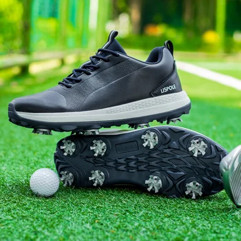 אימון קוצים גולף נעלי גברים גודל גדול 39-47 גולף נעלי ספורט לגברים נוח גולף נעלי יוקרה חיצונית גולף נעלי ספורט