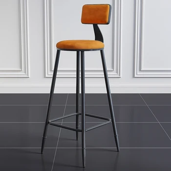 אירופה כיסא בר גבוה פאר מודרני עיצוב מינימליסטי נורדי כיסאות הבר במטבח מתכת שזלונג בר טרקלין רהיטים