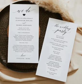 אישית מינימליסטי החתונה פרל תפריט נייר כרטיס תודה האוכל בצלחת כרטיס רעיונות למסיבות לאורחים