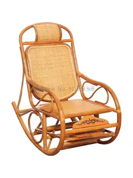 אמיתי קש כסא נדנדה נורדי מרפסת פנאי קשישים כורסה קל הכיסא הביתה פשוט דירה קטנה כסא נדנדה למבוגרים