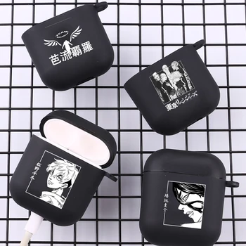 אנימה יפנית בטוקיו Revengers מקרה עבור אפל Airpods 1 2 3 Pro 2 אוזניות Bluetooth המקרים אוויר תרמילי אוזניות תיבת הכיסוי השחור
