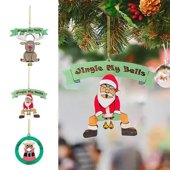 אקריליק 2D דקורטיביים מצחיק סנטה קלאוס, קישוטים תליון קישוט חג המולד מלאכה קישוטים על הדלת חלון המרפסת האחורית.