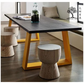 בבית מטבח רהיטים שולחנות חדר האוכל Comedor עץ, שולחן מחשב מתקפל שולחן קפה בסים משחקי שולחן מסה Plegable
