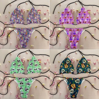 ביקיני סקסי קבוצות נשים 2023 בגד ים הקולר לדחוף את בגדי הנשי ביקיני חליפת קיץ חוף ללבוש שחייה Biquini קוריאנית
