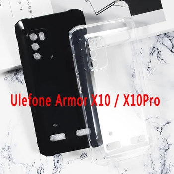 במקרה Ulefone שריון X10 Pro כיסוי סיליקון בחזרה רך TPU שקוף לבן מעטפת הגנה Funda עבור Ulefone שריון X 10 התיק