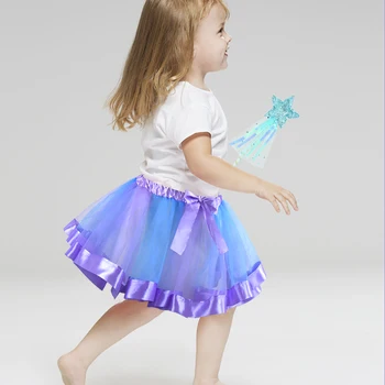 בנות מתנת יום הולדת קצר טוטו חצאית שרביט פיה שרביט כוכב פיות מקלות תחפושות ואביזרים לילדים מפואר בלט Dancewear מסיבה