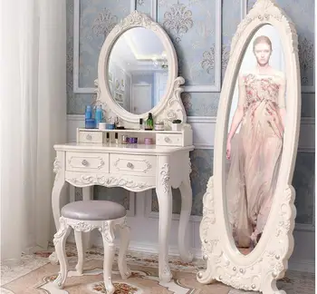 בסגנון אירופאי מעץ מלא שידת המגירות בשידה בחדר השינה מיני מודרנית פשוטה הלבשה ארון משפחתי קטן איפור שולחן רב-תפקודית