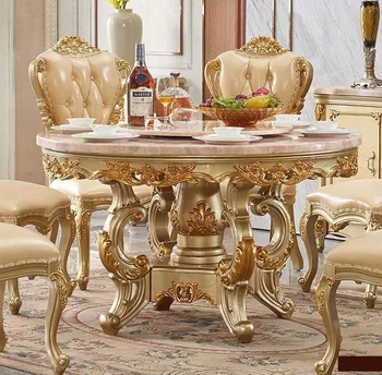 בסגנון אירופאי ספה שילוב בסגנון אמריקאי, וילה סלון מלא, רהיטים מעץ מלא שולחן האוכל