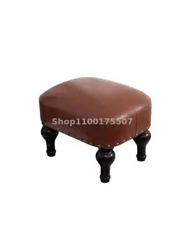 בסגנון אמריקאי הדלת עור אמנות משתנה הנעל צואה ספה הדום מרובע צואה אור יוקרה בסלון שולחן קפה נמוך יחיד