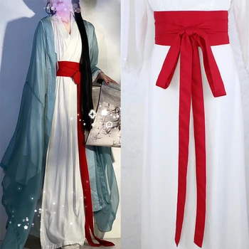 בסגנון עתיק Hanfu החגורה 360cm זמן כותנה פשתן בחגורה הנשים קימונו אובי Hanfu השמלה עיצוב חגורת המותניים אביזרי קוספליי
